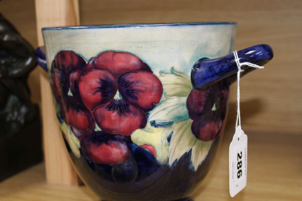 A William Moorcroft Pansy jardiniere, c.1915,